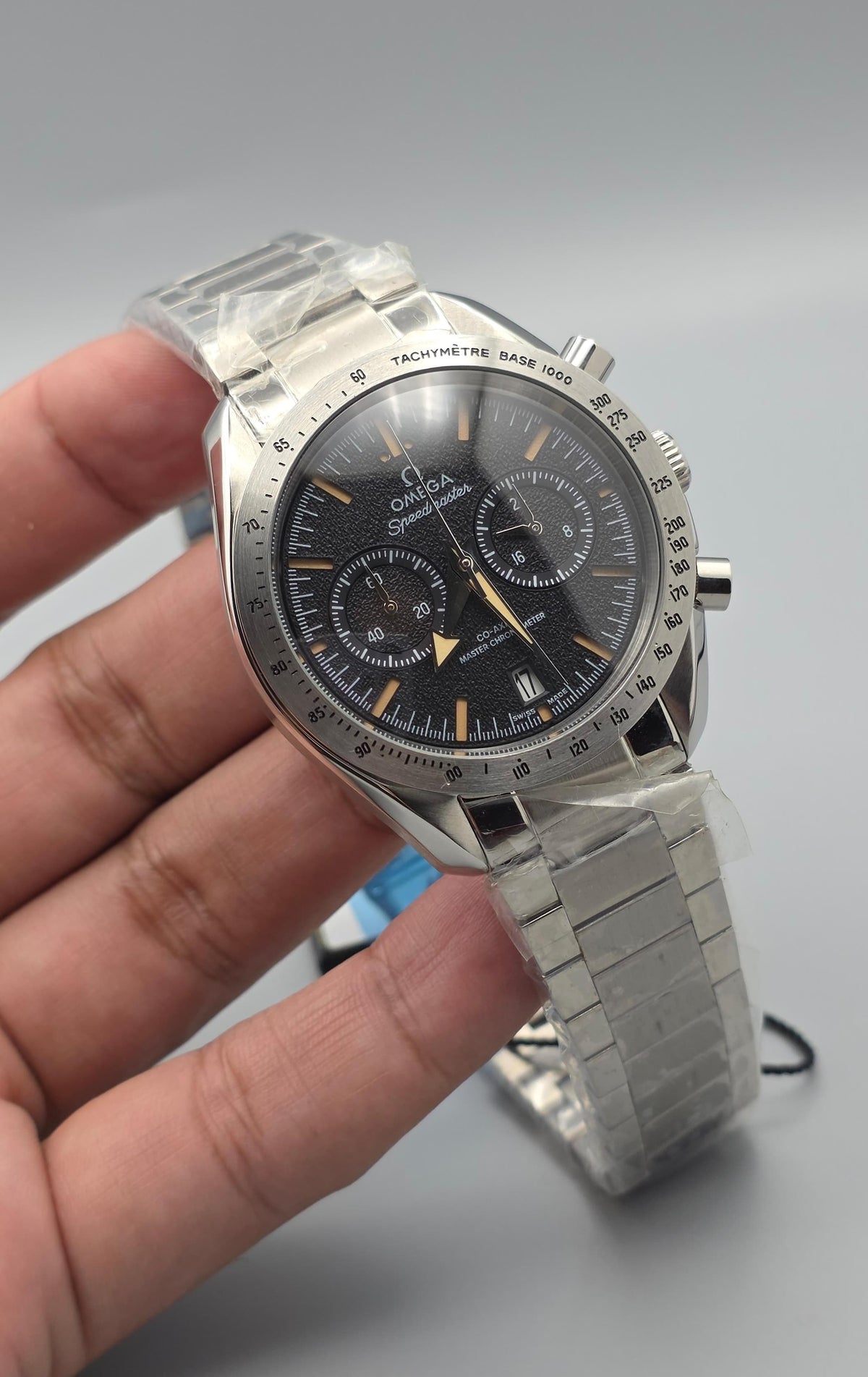 Premium Stainless Steel Grey Textured Heritage Multi-Function Luxury Watch