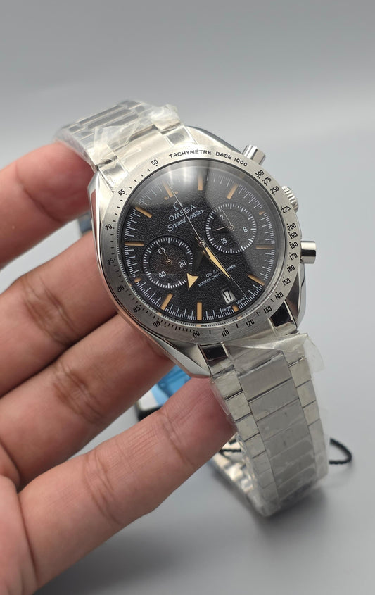 Premium Stainless Steel Grey Textured Heritage Multi-Function Luxury Watch