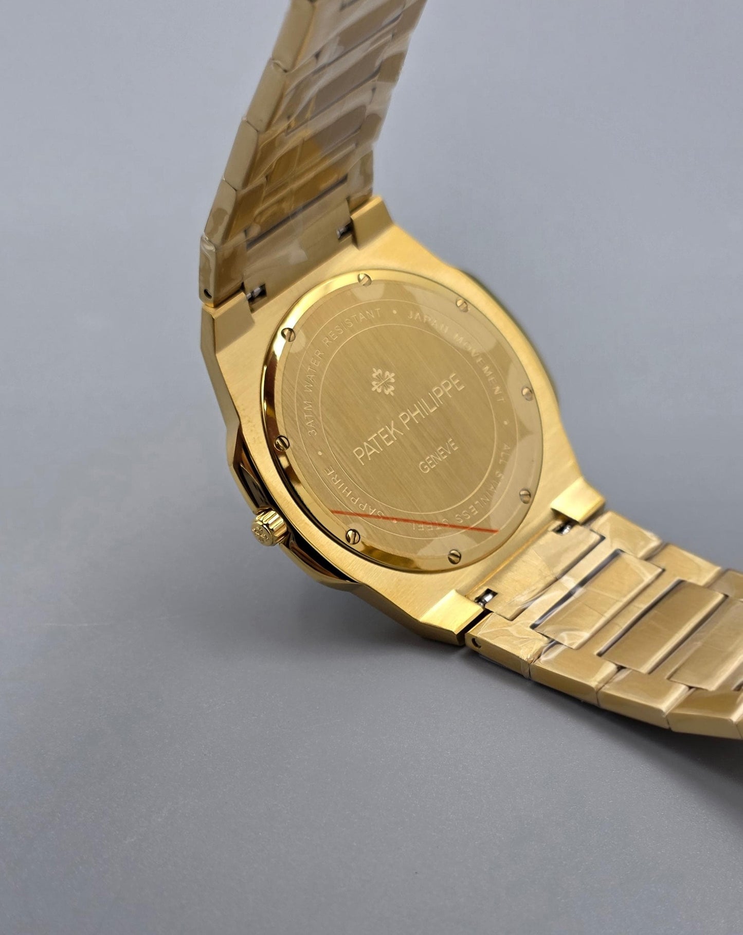 Elegant Gold-Tone Blue Dial Stainless Steel Watch