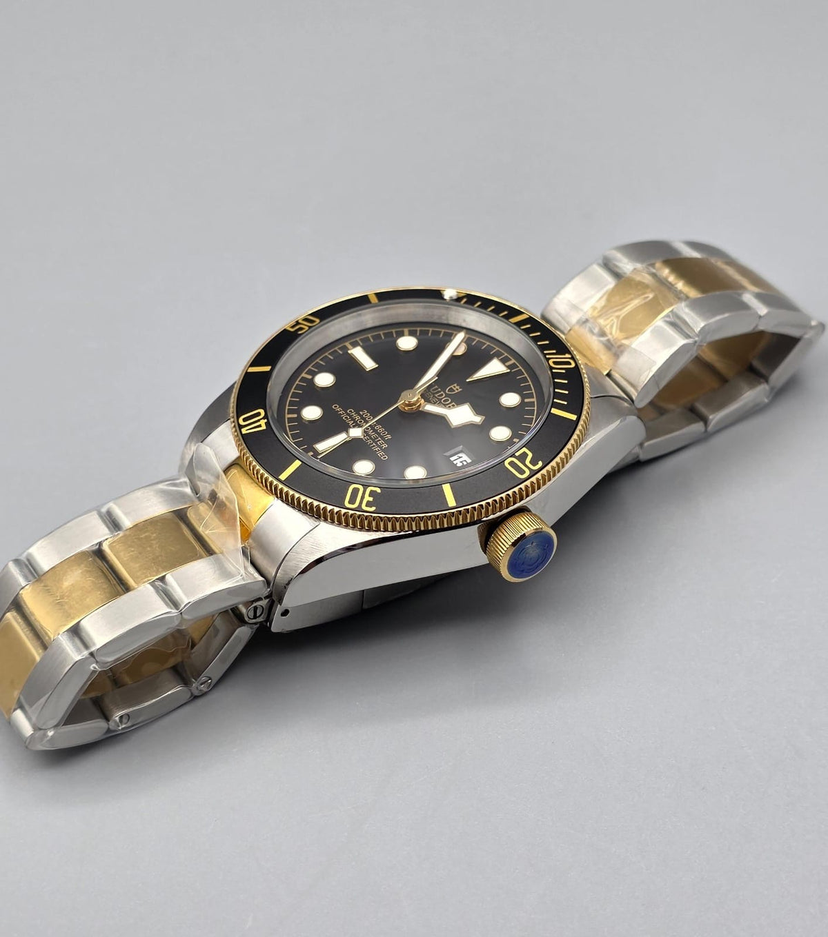 Premium Black Dial Two-Tone Automatic Watch