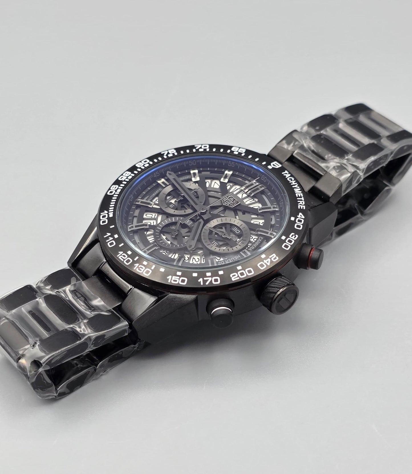 Luxury Sport Chronograph – Black Steel Edition