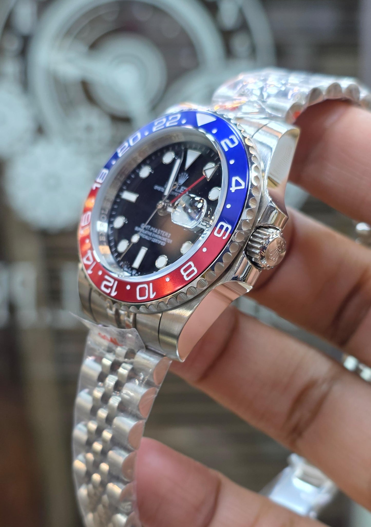 Luxury Black Dial GMT Watch