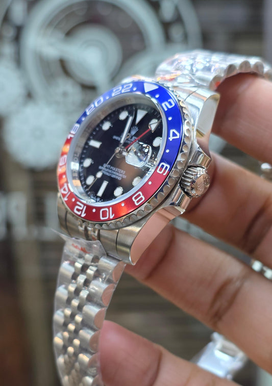 Luxury Black Dial GMT Watch