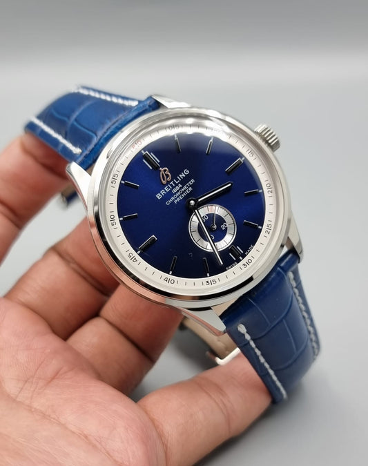 High Quality Luxury Branded Watch - Silver & Blue