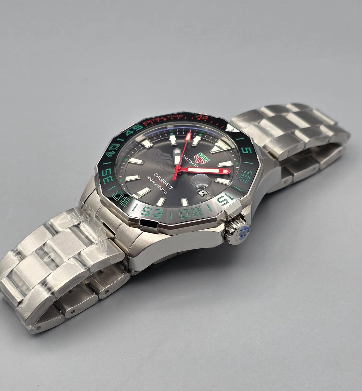 Premium Stainless Steel Grey Dial Automatic Match Timer Watch