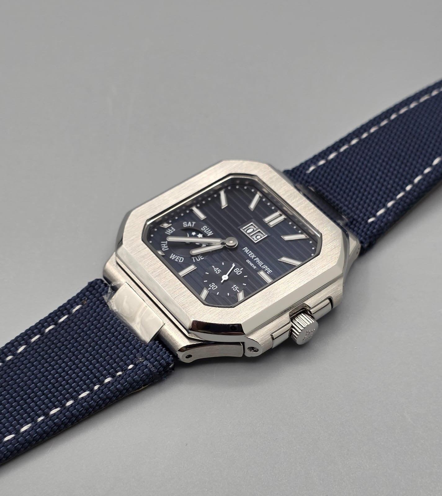 Luxury Square Multi-Function Watch – Deep Blue Dial Edition