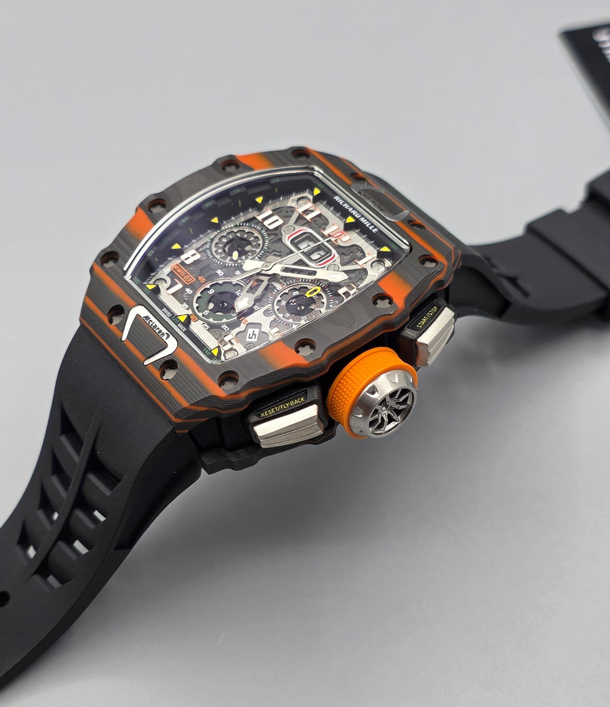 Premium Carbon Fiber Skeleton Dial Automatic Tonneau Luxury Watch
