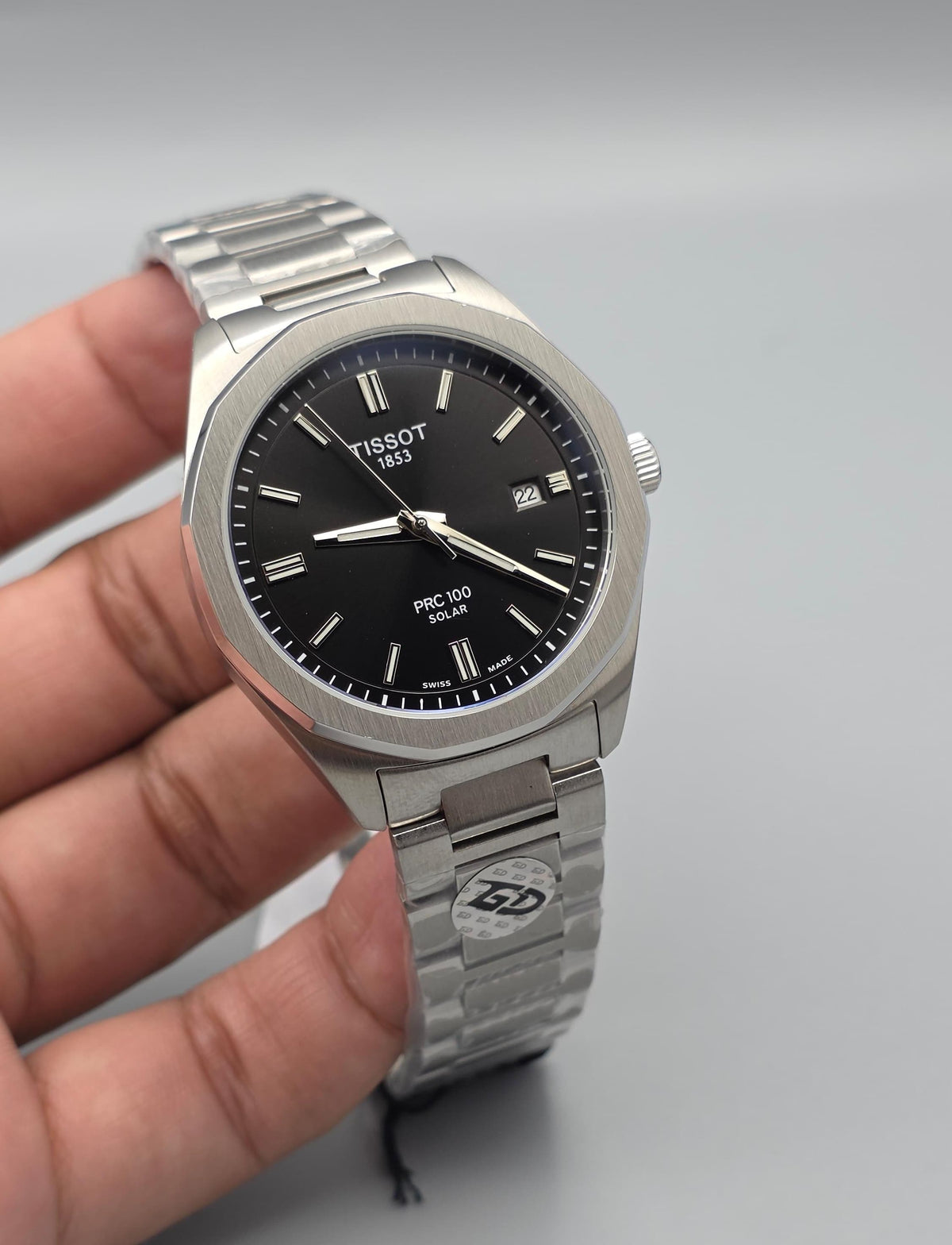 Premium Stainless Steel Black Dial Octagonal Automatic Luxury Watch