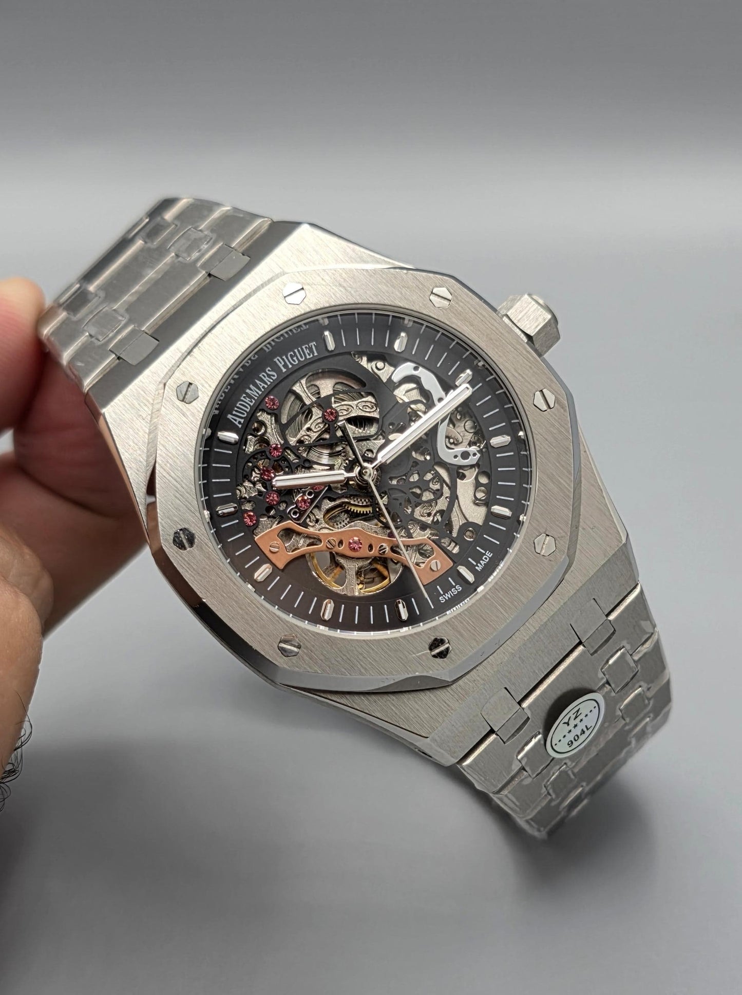 Luxury Skeleton Dial Watch – Automatic Open Heart