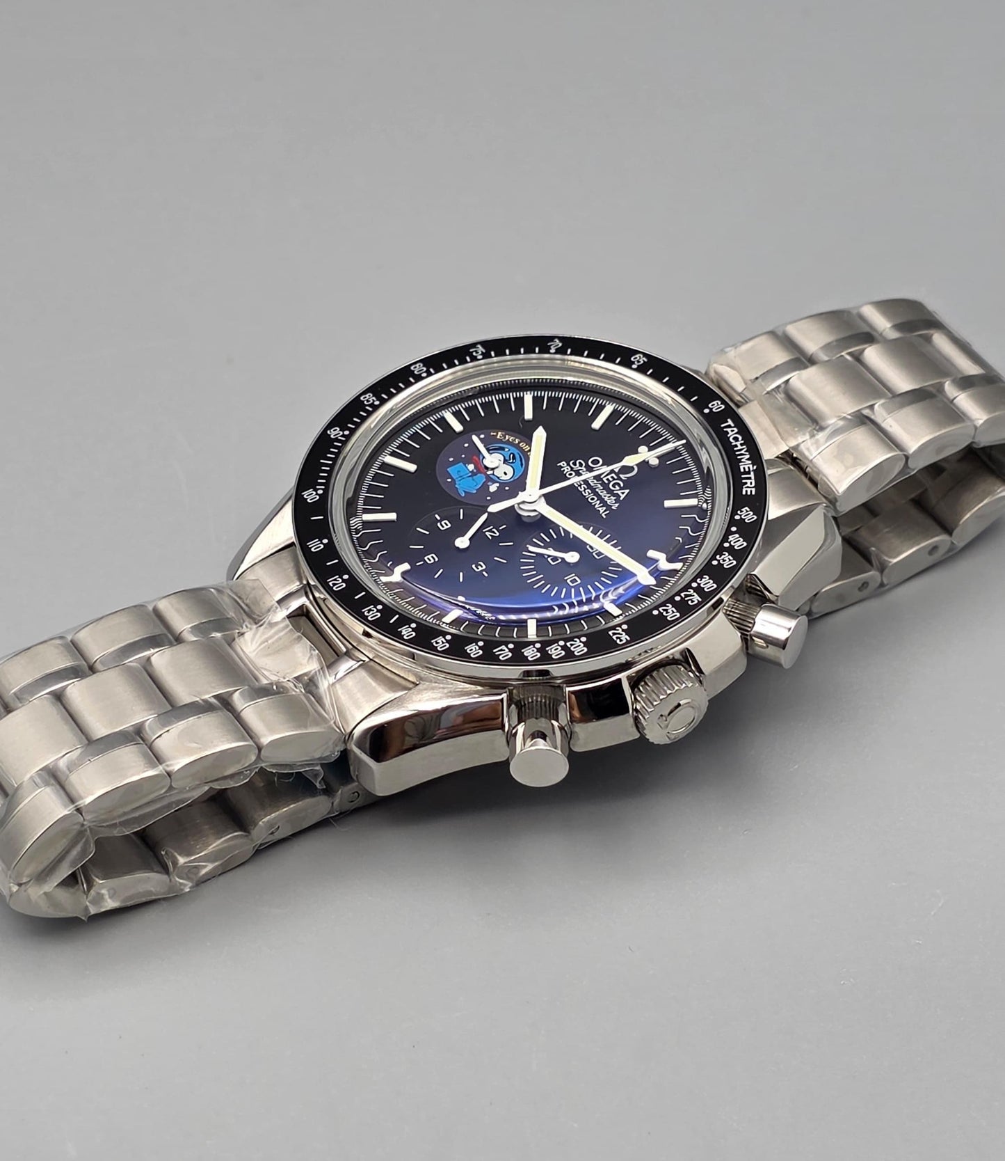 Premium Black & Silver with Stainless Steel Bracelet