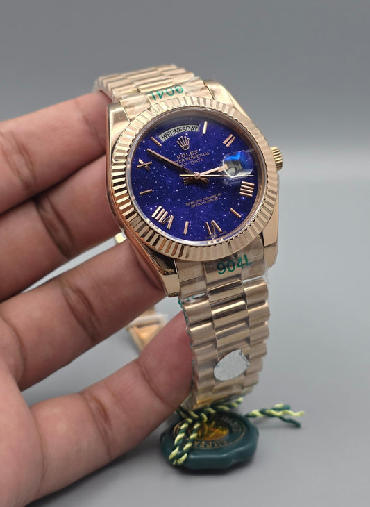 Premium Rose Gold Stardust Day-Date Luxury Watch