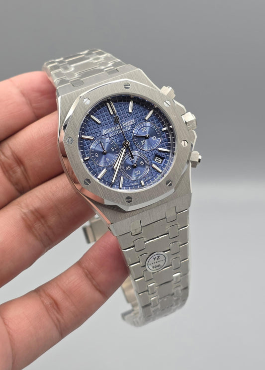 Premium Stainless Steel Royal Blue Chronograph Luxury Watch