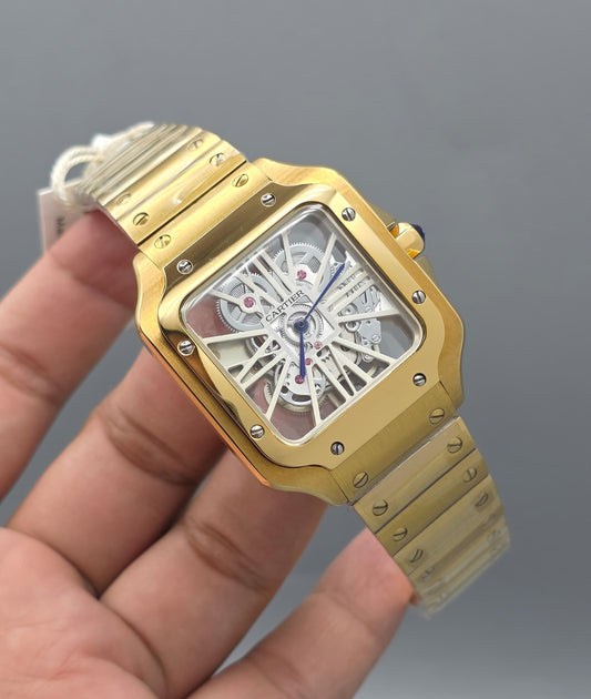 High Quality Luxury Branded Watch - Gold Chain