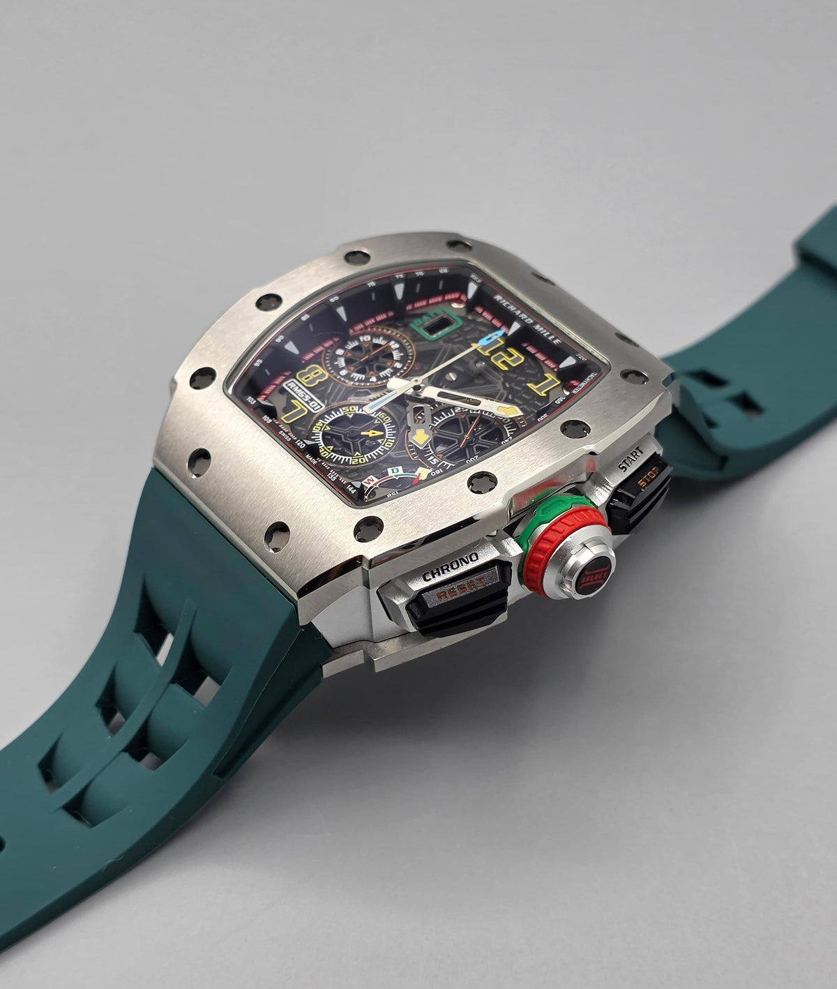 Premium Skeleton Dial Chronograph Tonneau Luxury Watch
