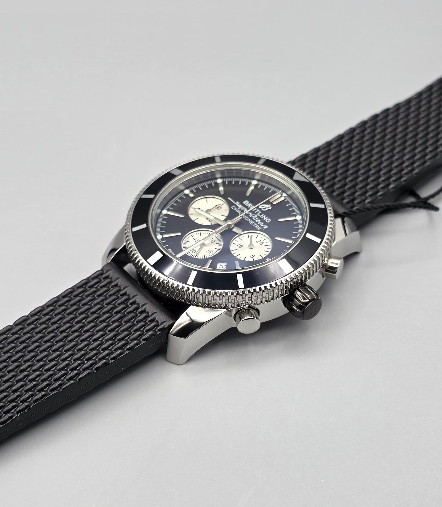 Premium Black & Silver Chronograph Sport Watch