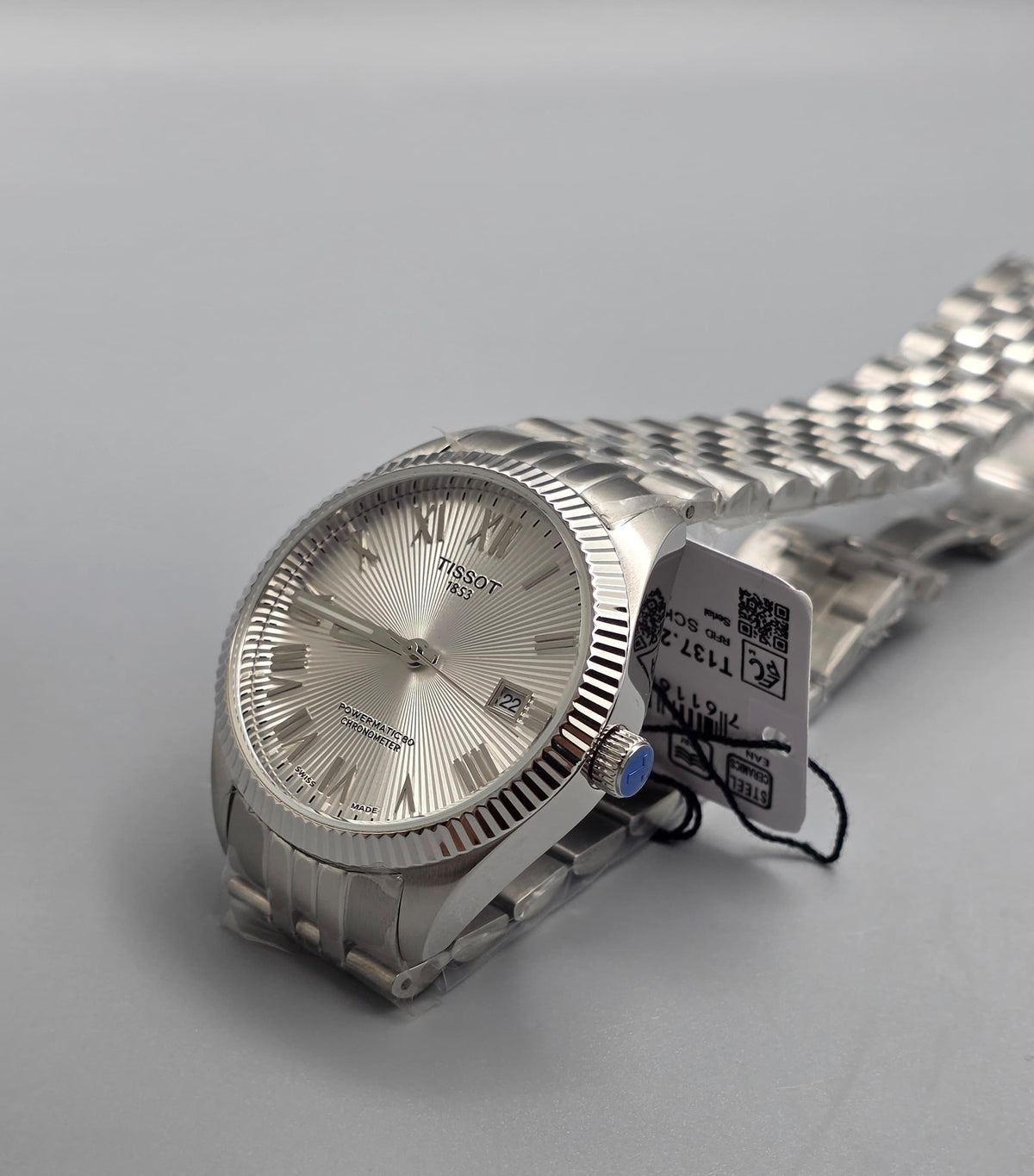 Premium Stainless Steel Silver Dial Fluted Automatic Luxury Watch