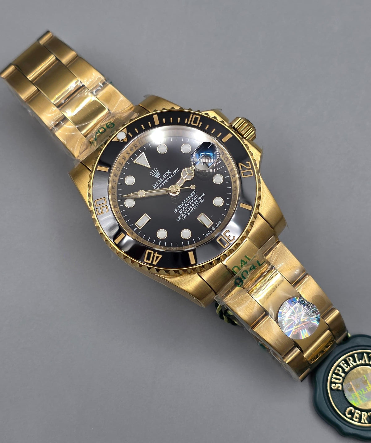 Premium Gold With Black Dial Automatic Luxury Watch