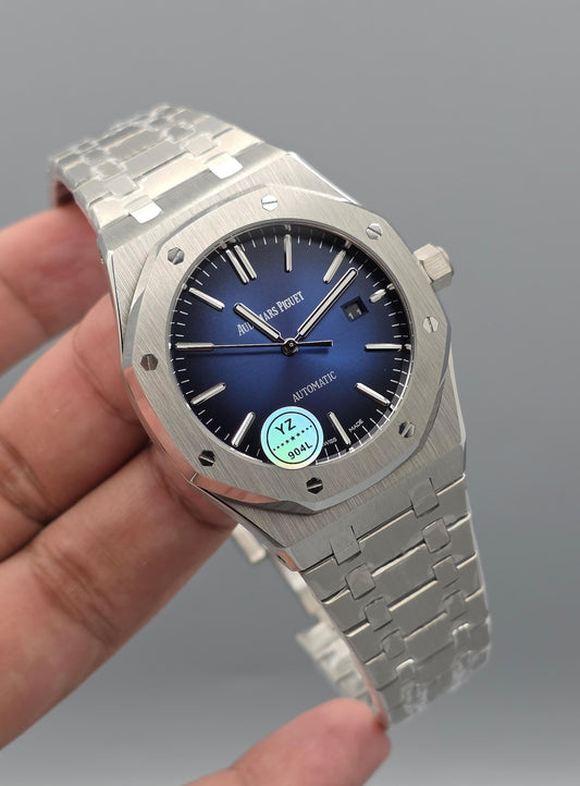 Luxury Men’s Stainless Steel Watch – Automatic Blue Dial