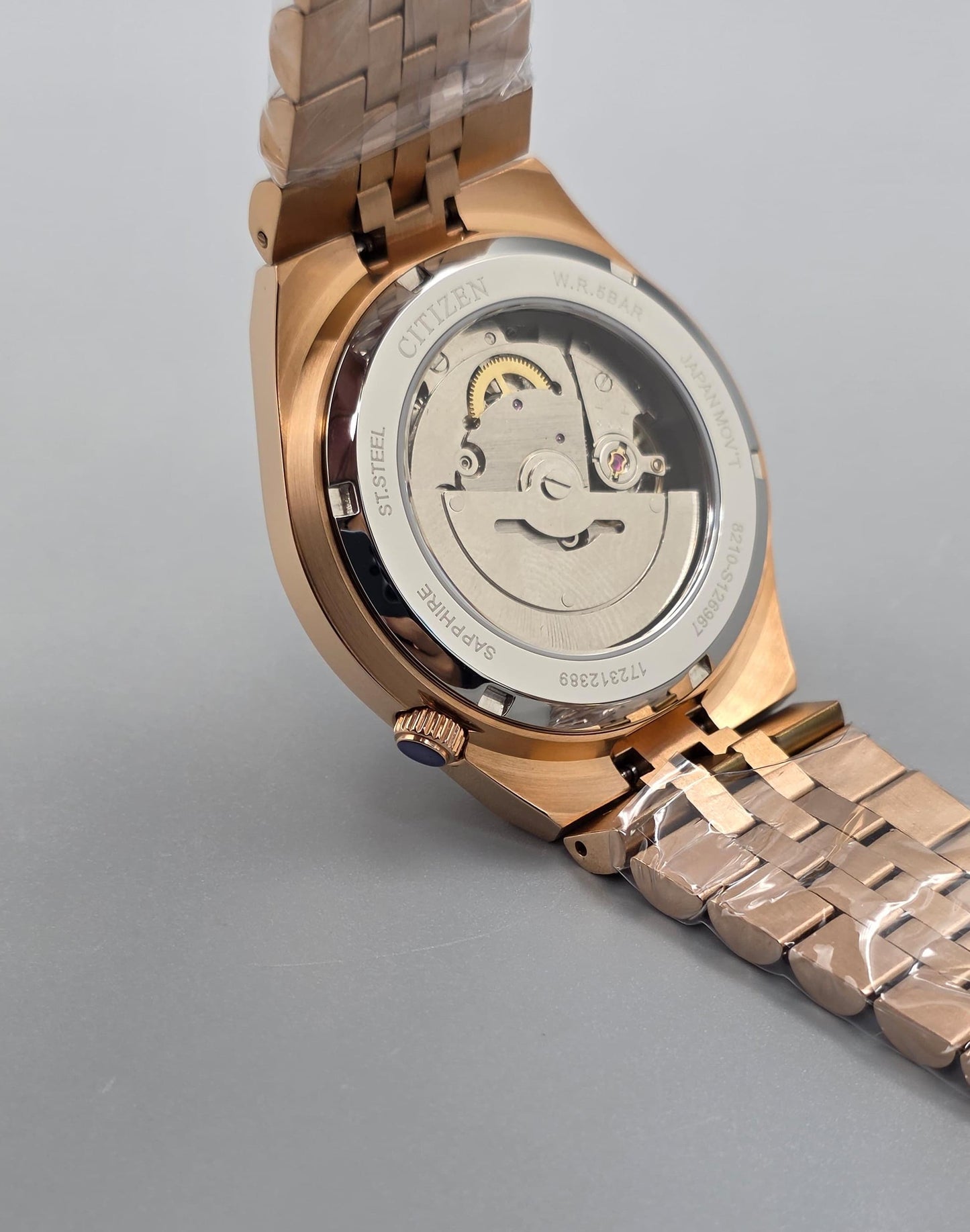 Luxury Smoky Green Automatic – Full Rose Gold Edition