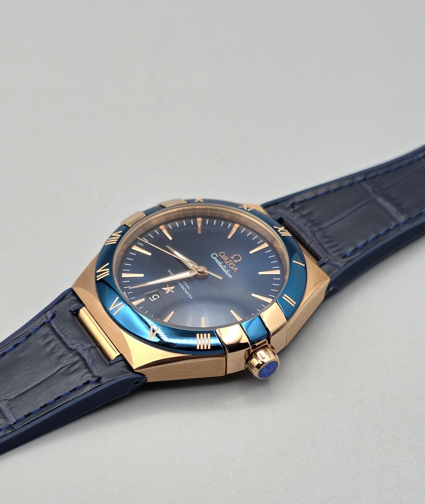 Luxury Rose Gold With Blue Dial Automatic