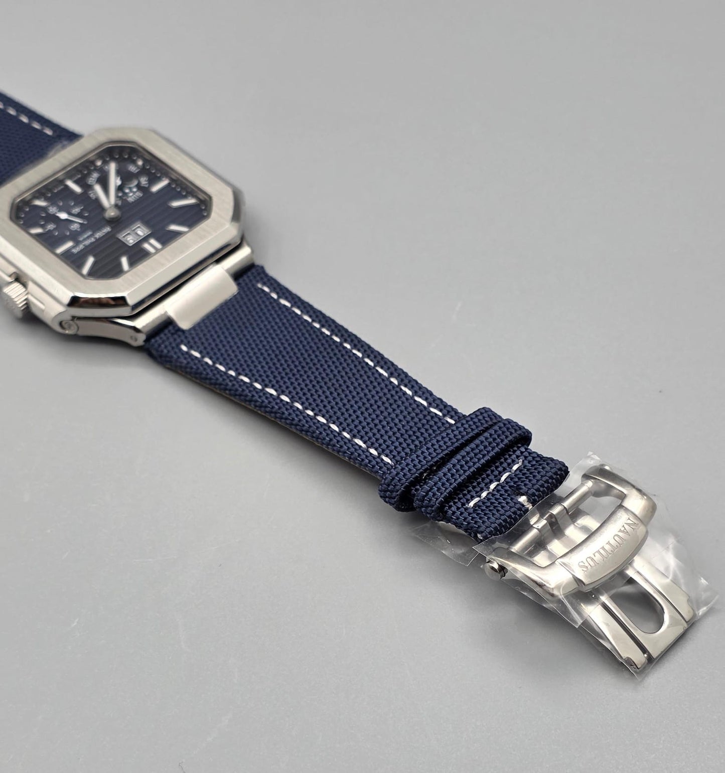 Luxury Square Multi-Function Watch – Deep Blue Dial Edition