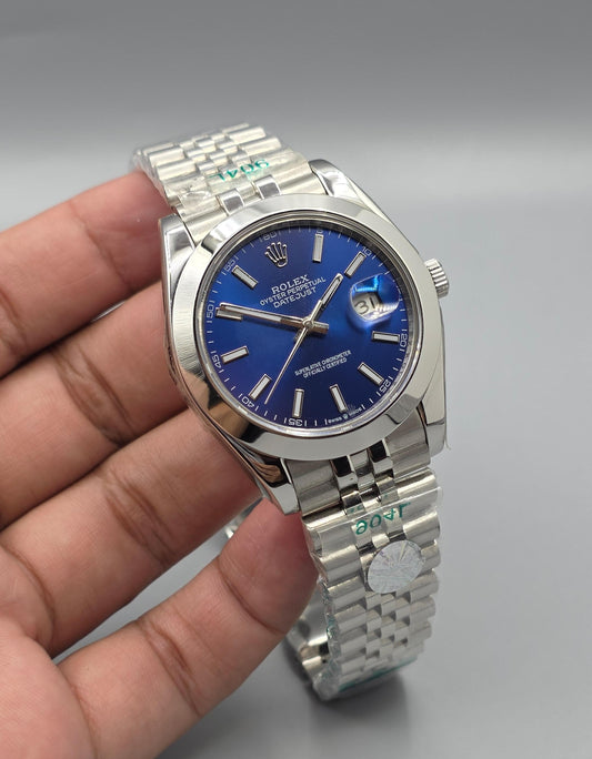 Premium Stainless Steel Royal Blue Dial Luxury Watch