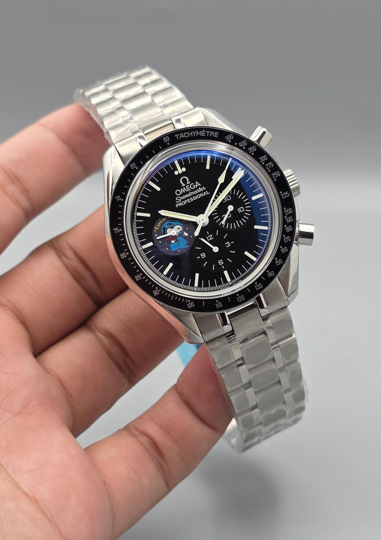 Premium Black & Silver with Stainless Steel Bracelet