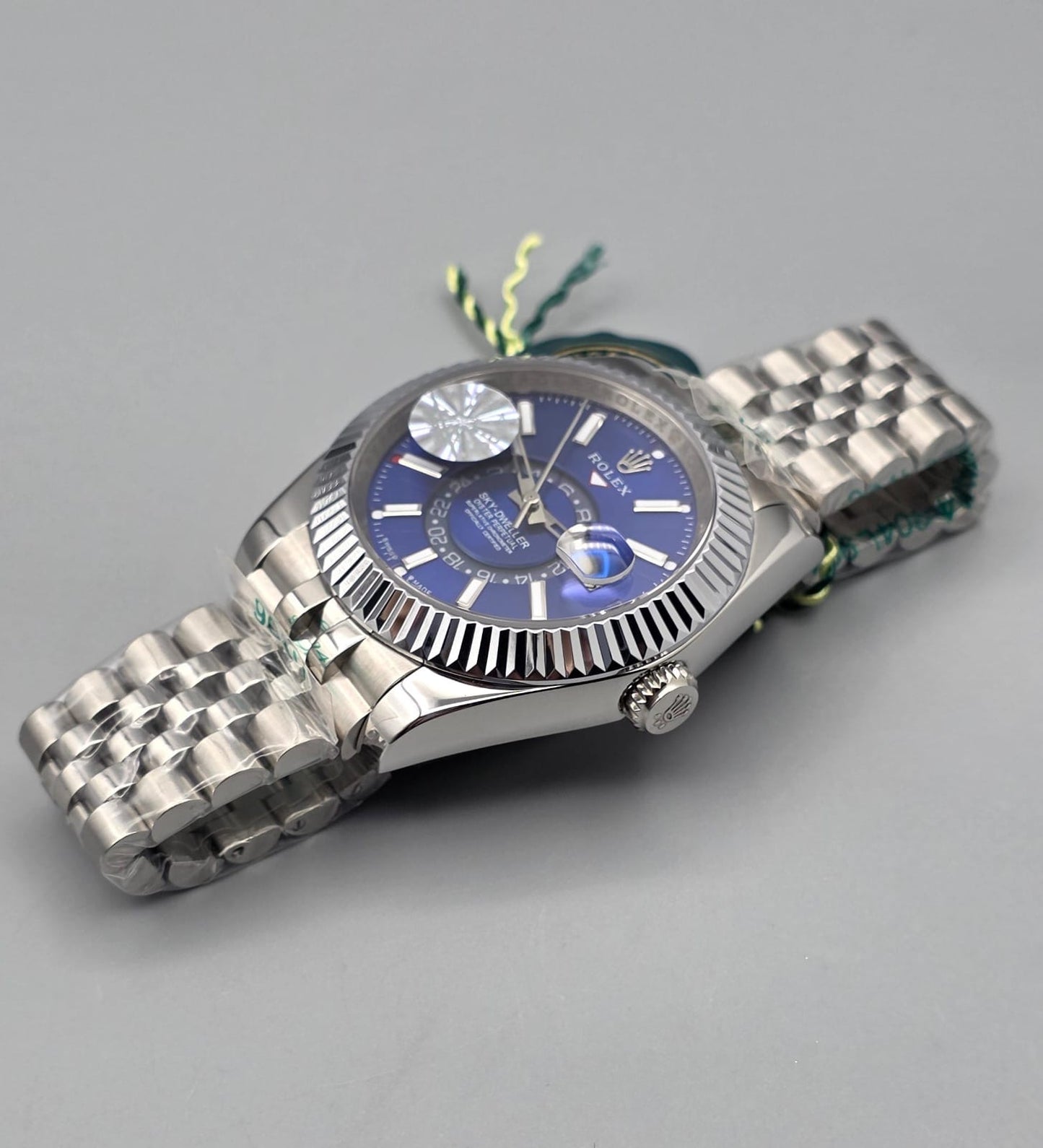 Luxury Blue Dual-Time Watch – Stainless Steel