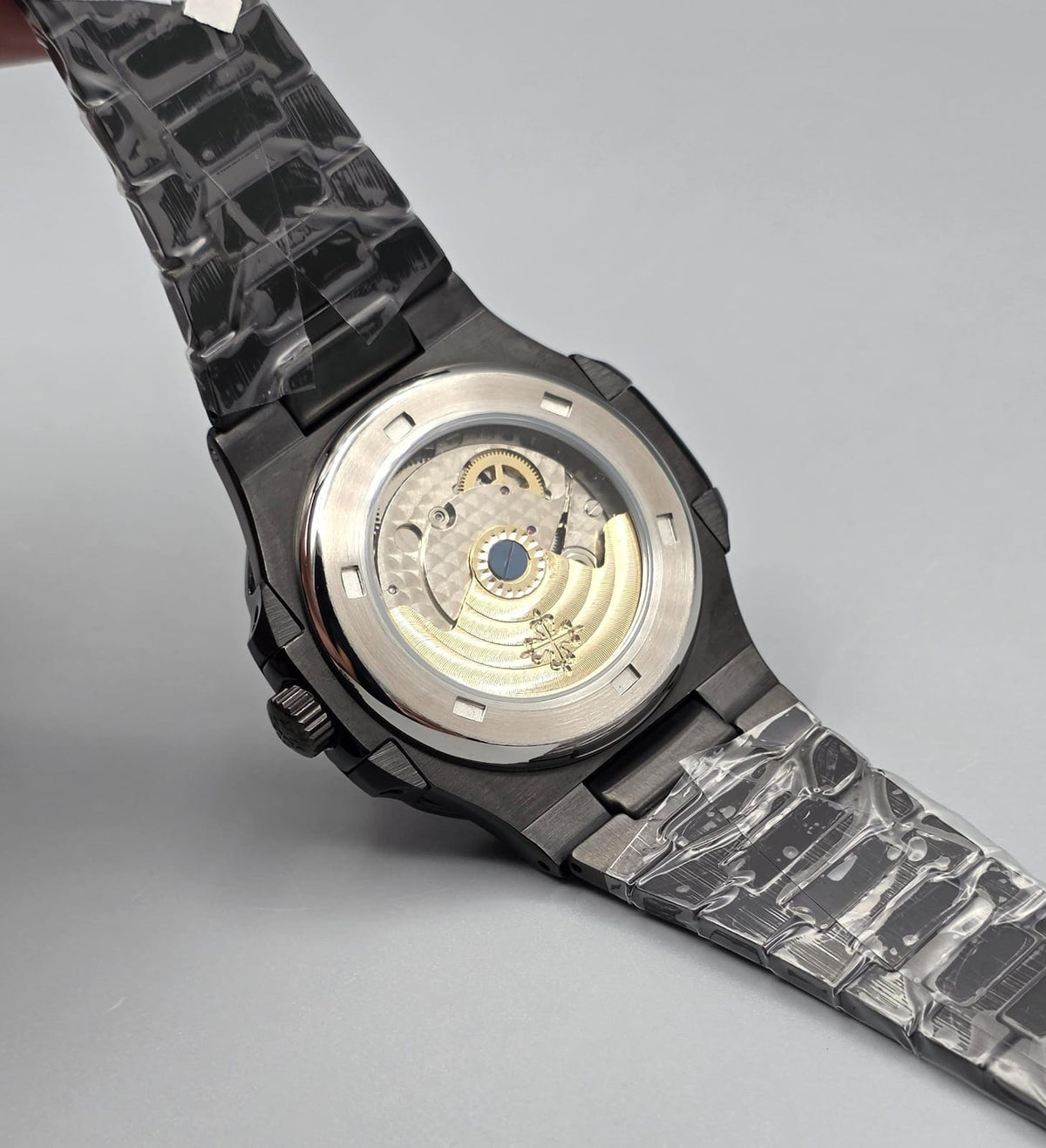 Premium All-Black Gradient Brown Dial Luxury Automatic Watch