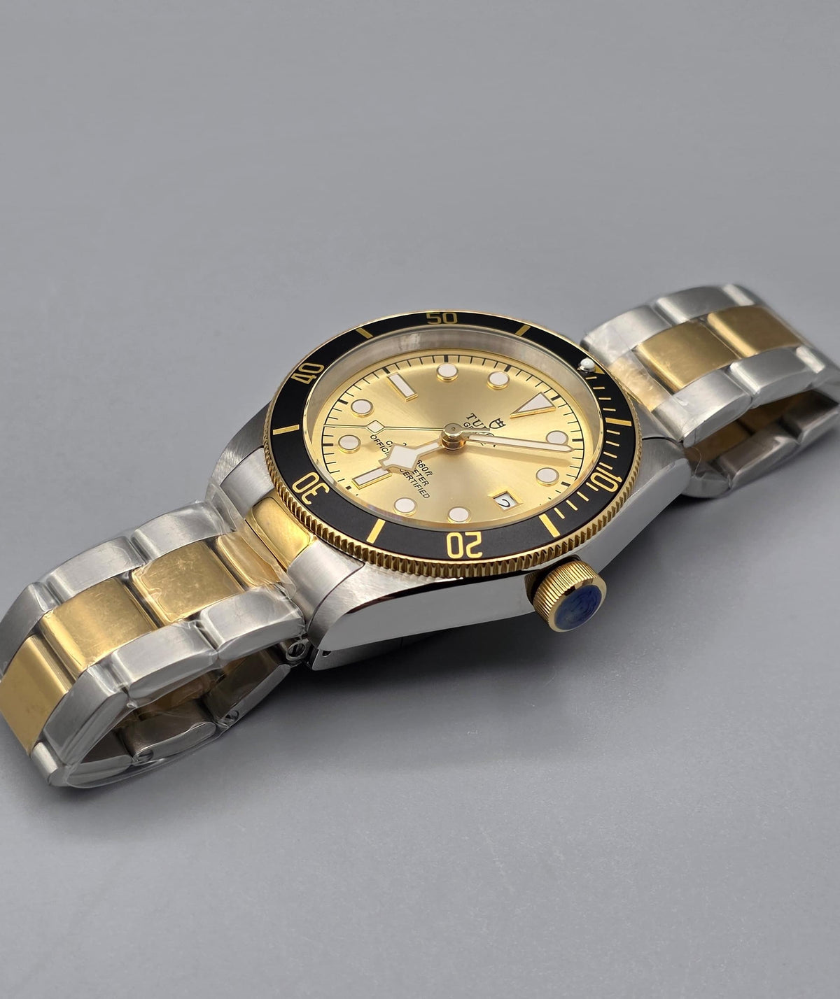 Premium Champagne Dial Two-Tone Automatic Watch