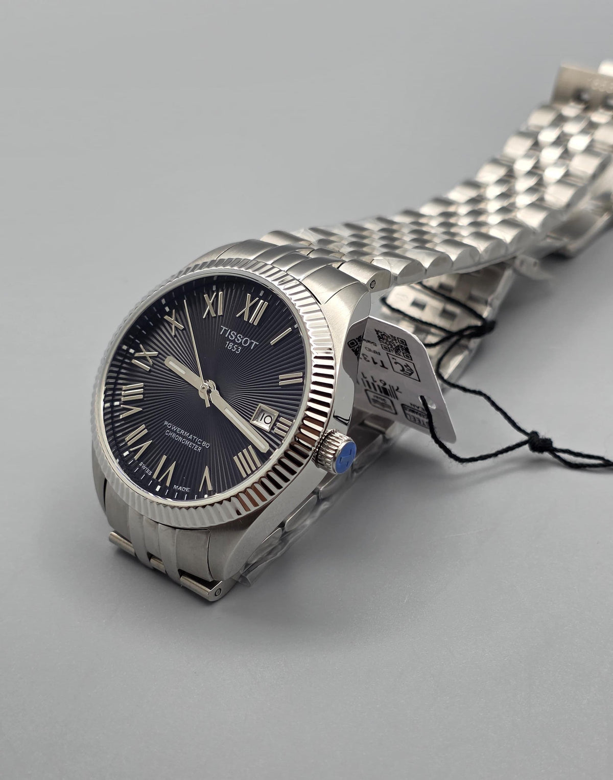 Premium Stainless Steel Black Dial Fluted Automatic Luxury Watch