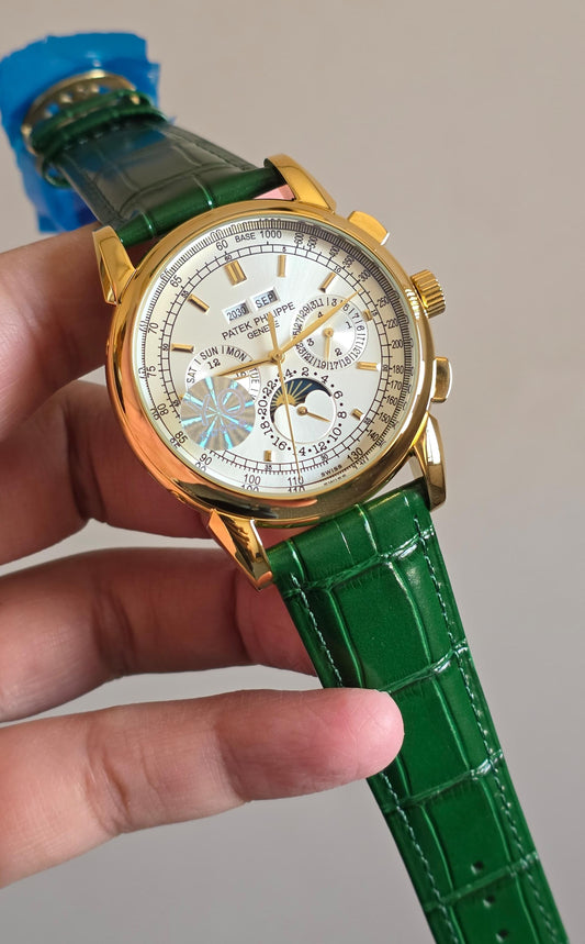 Luxury Automatic Watch – Yellow Gold Perpetual Calendar