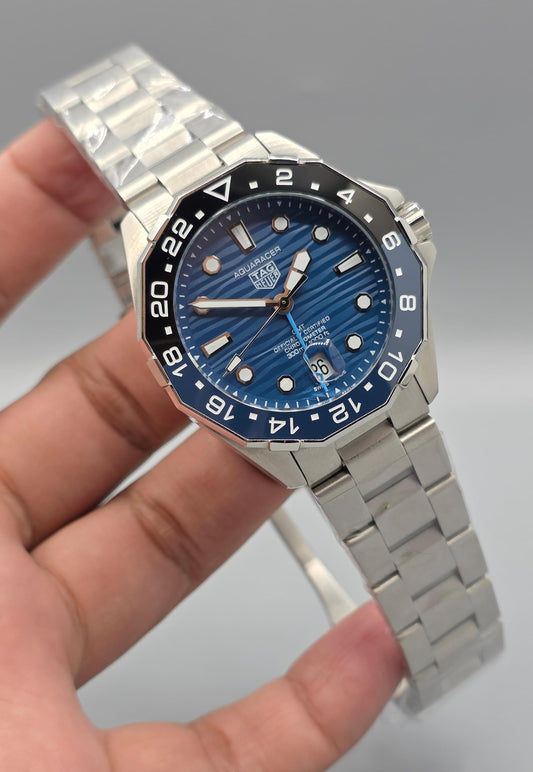 High Quality Luxury Branded Watch - G.M.T Blue