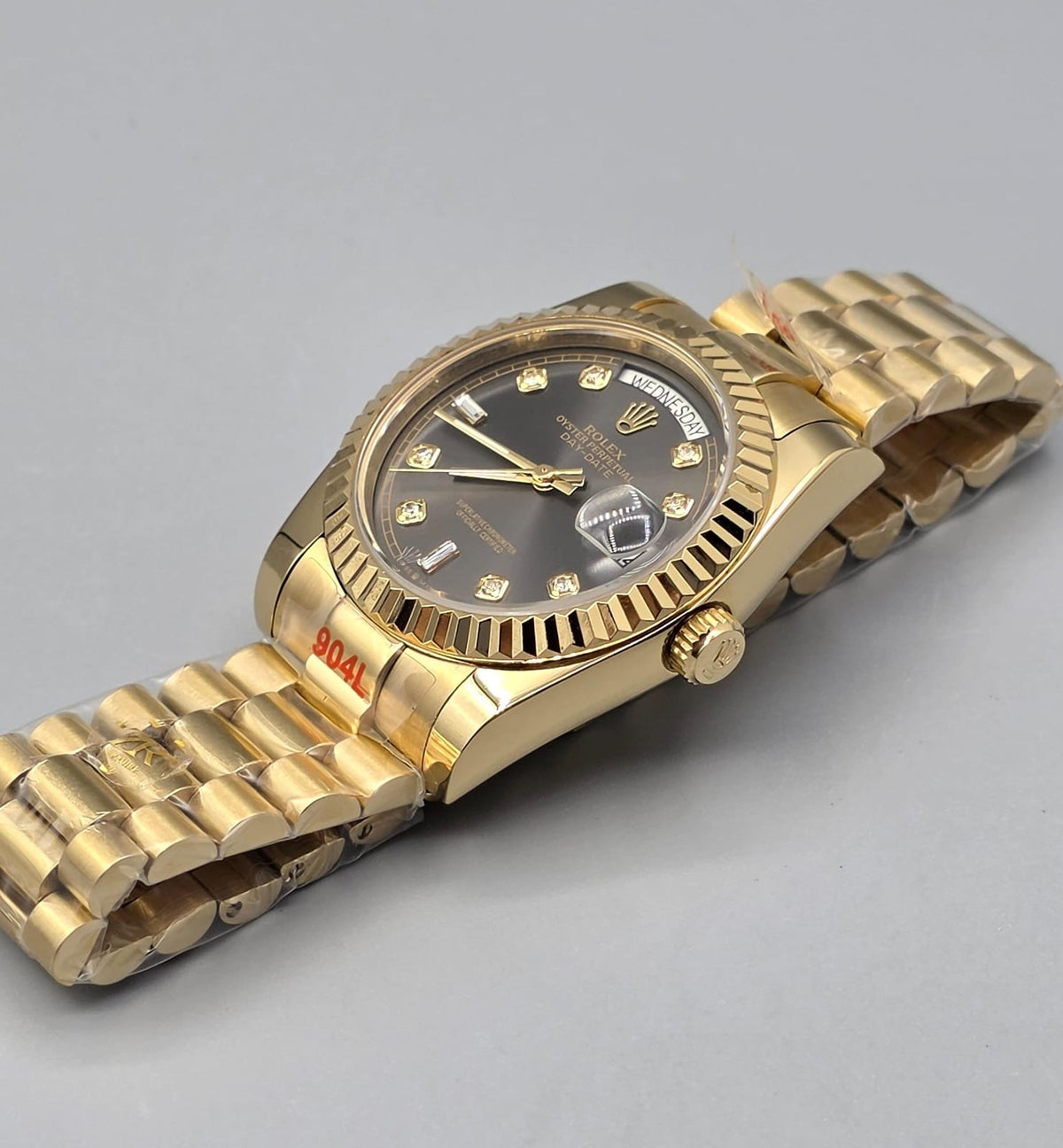 Premium Gold With Gray Day-Date Luxury Watch