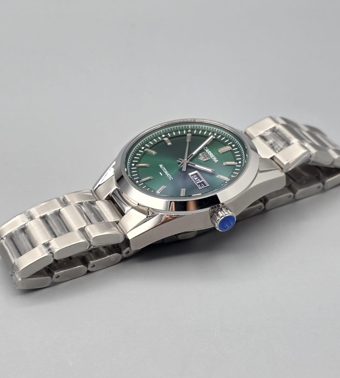 Green Dial Automatic Stainless Steel Watch
