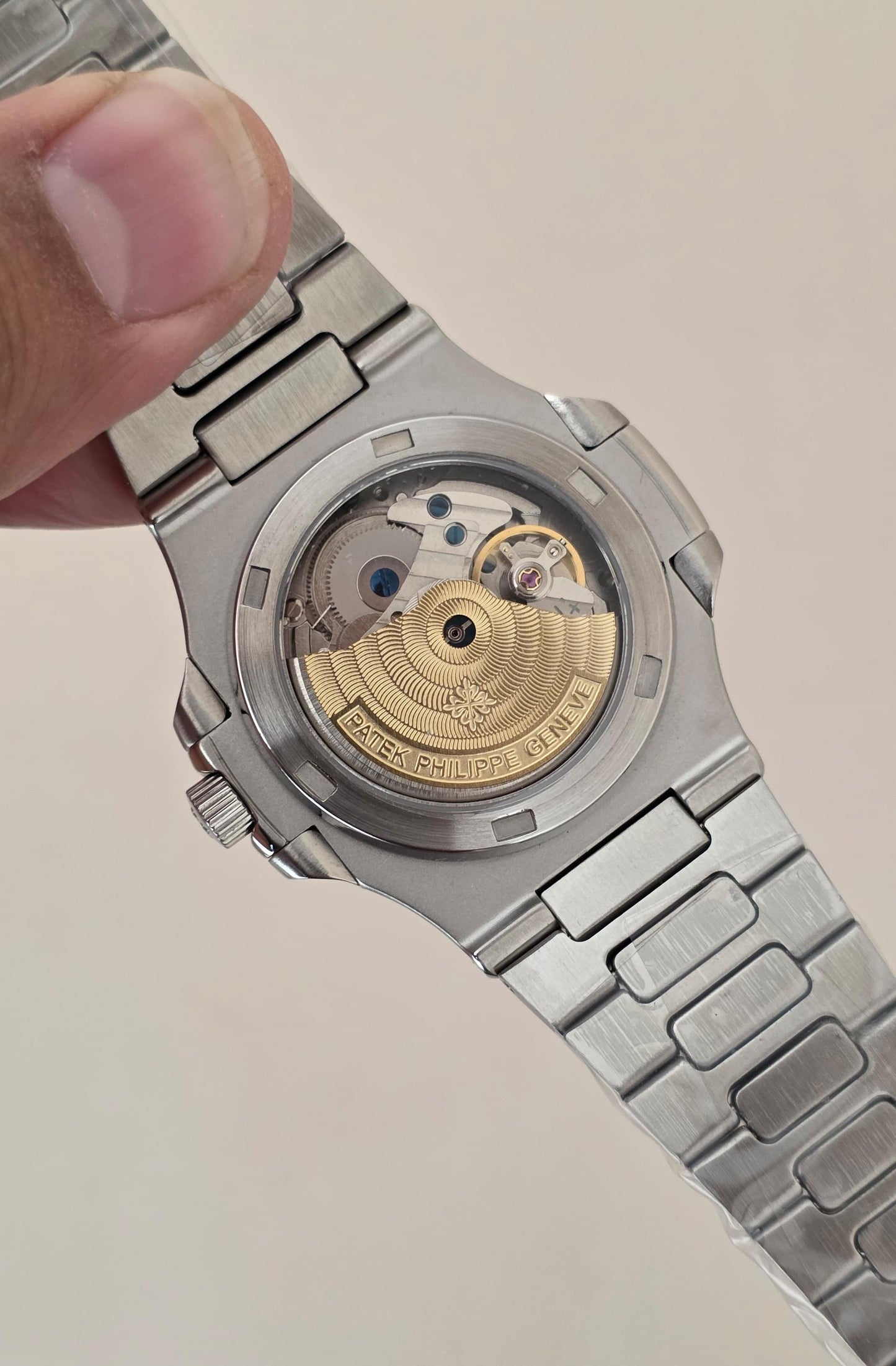 Luxury Automatic Stainless Steel Watch – Day, Date, Month & Moonphase Gray Dial