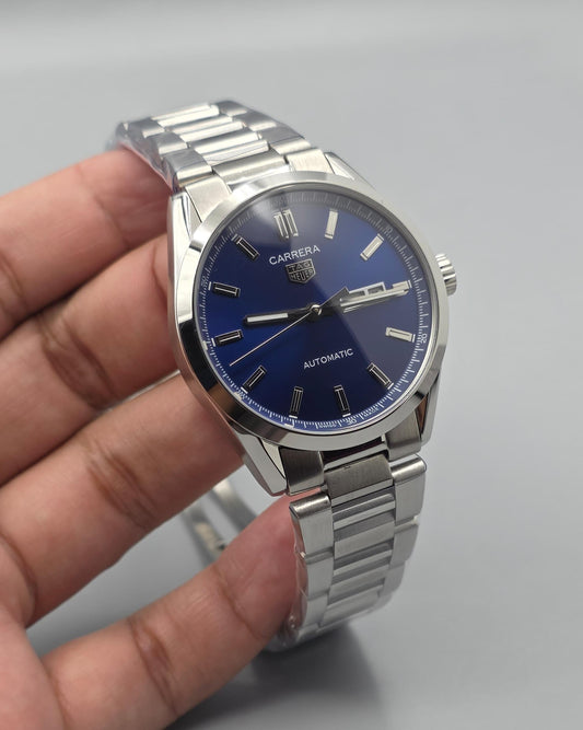 Blue Dial Automatic Stainless Steel Watch