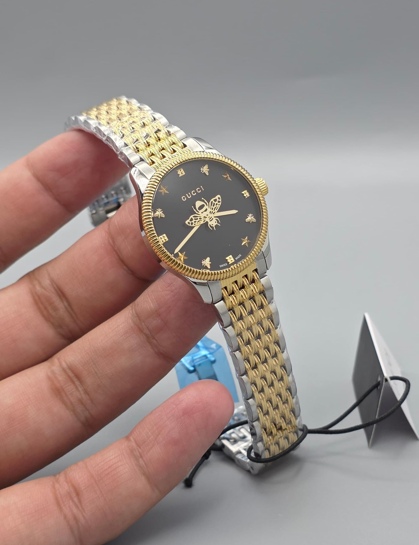 Luxury Ladies Watch – Two-Tone Black Dial Edition