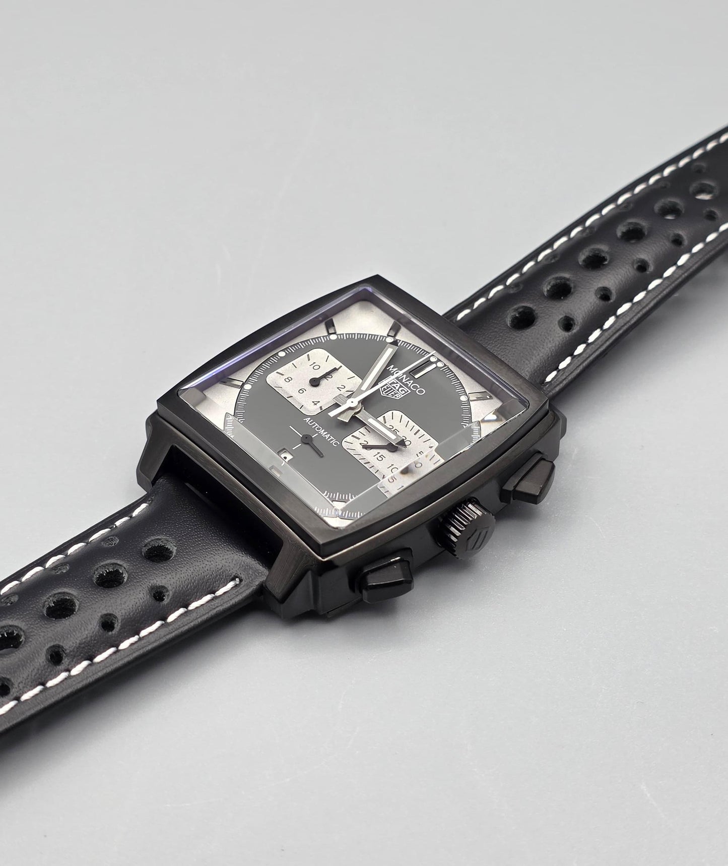 Luxury Square Chronograph Watch – Black Dial Edition