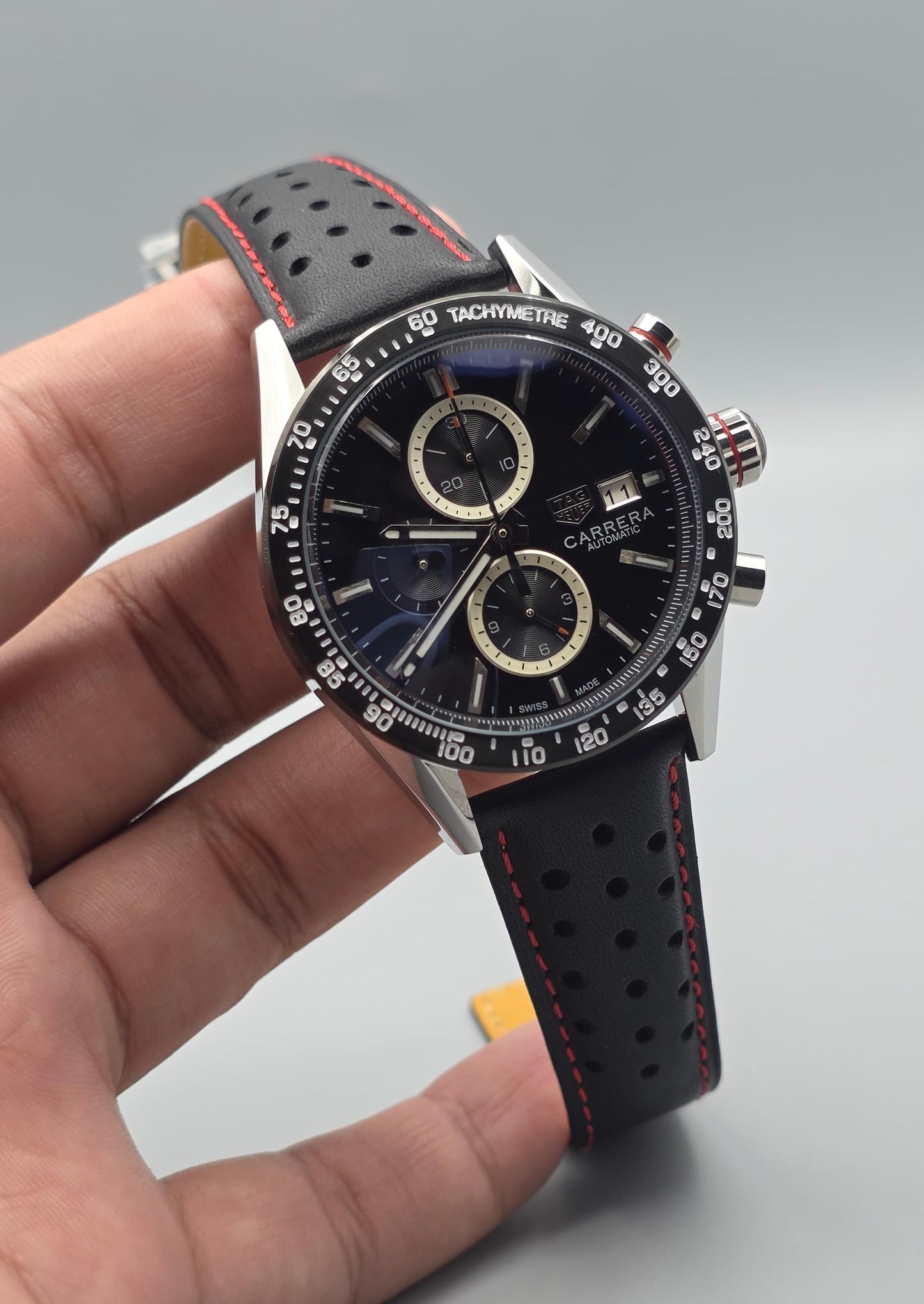 Luxury Black Chronograph Watch