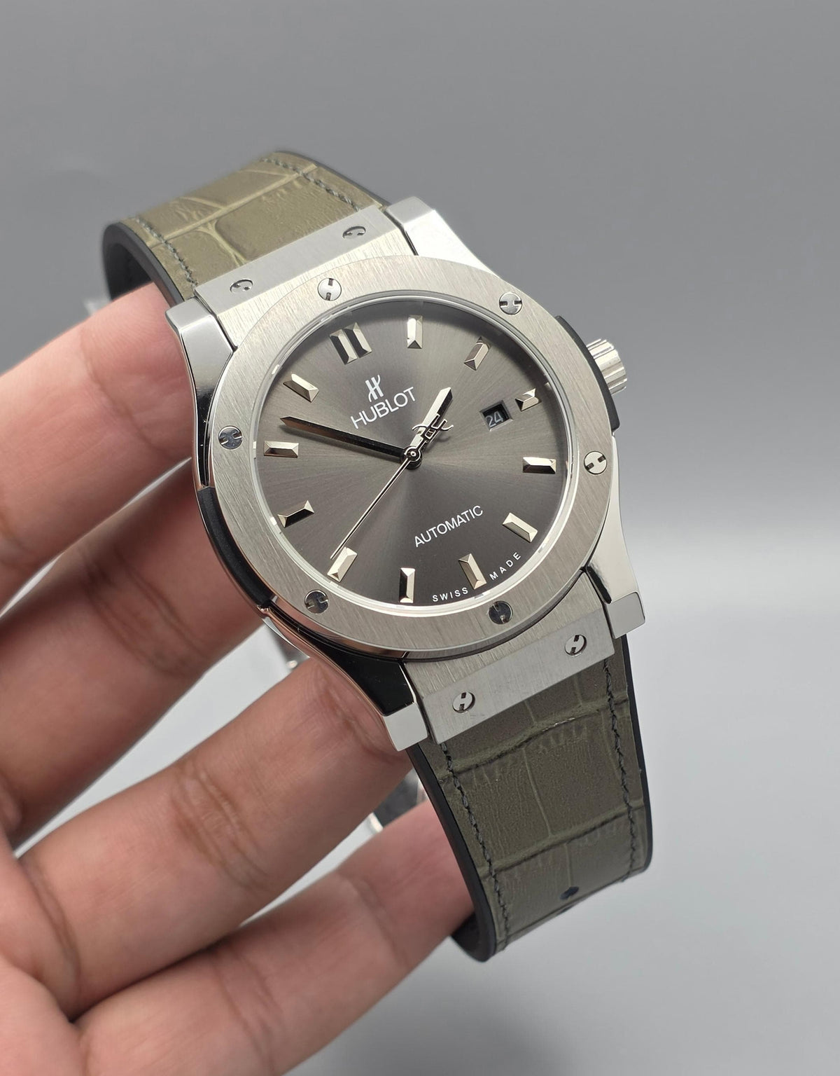 Premium Grey Dial Automatic Luxury Watch – Silver Stainless Steel