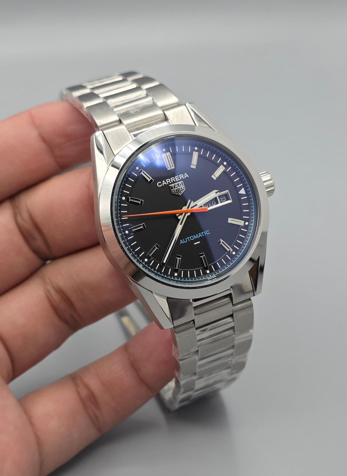 Black Dial Automatic Stainless Steel Watch