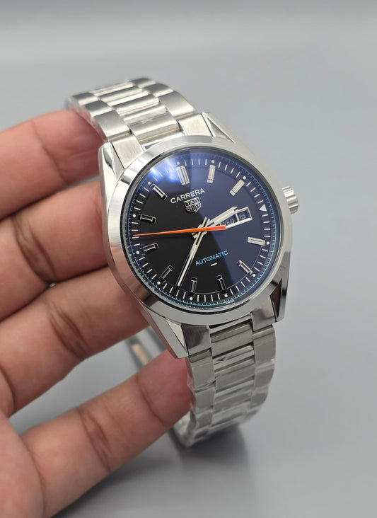 Black Dial Automatic Stainless Steel Watch