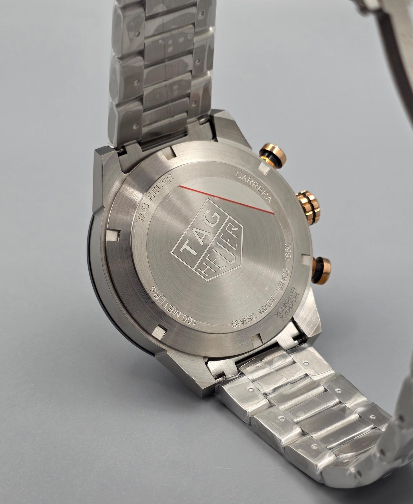 Luxury Chronograph – Black Bezel Rose Gold Edition