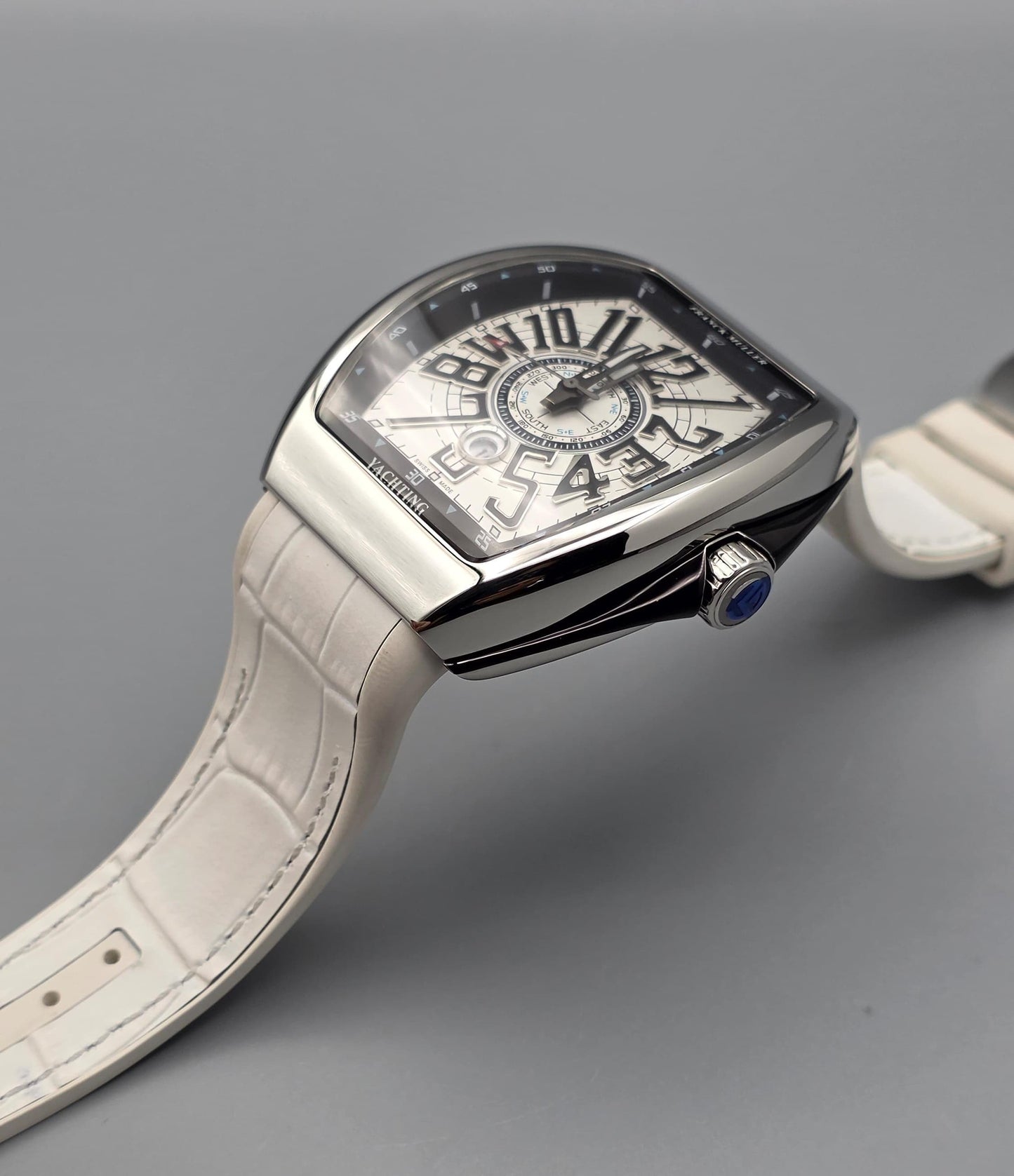 Luxury Yachting Automatic Watch – Silver White Edition