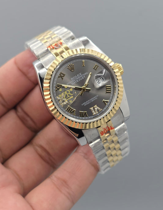Luxury Grey Dial Watch – Jubilee Bracelet
