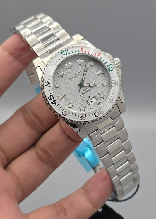 High Quality Luxury Branded Watch-Silver Chain