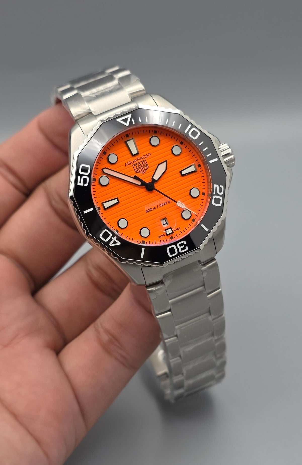 Premium Orange Dial Diver-Style Luxury Automatic Watch