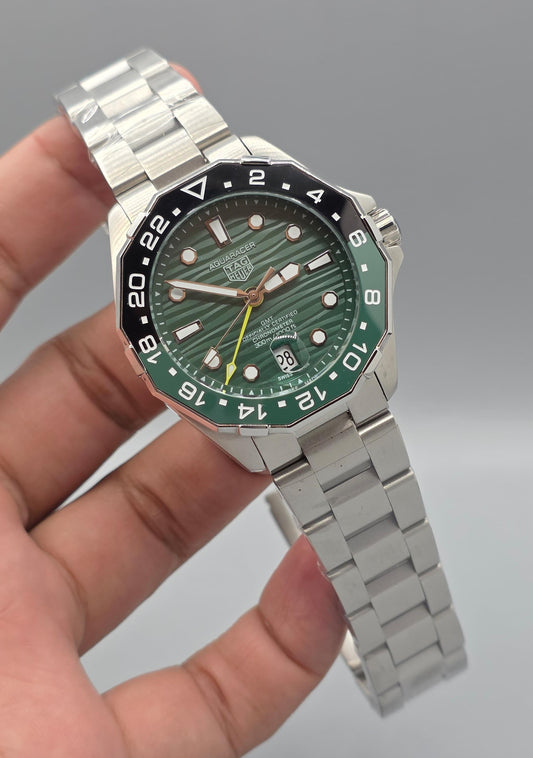 High Quality Luxury Branded Watch - G.M.T Green