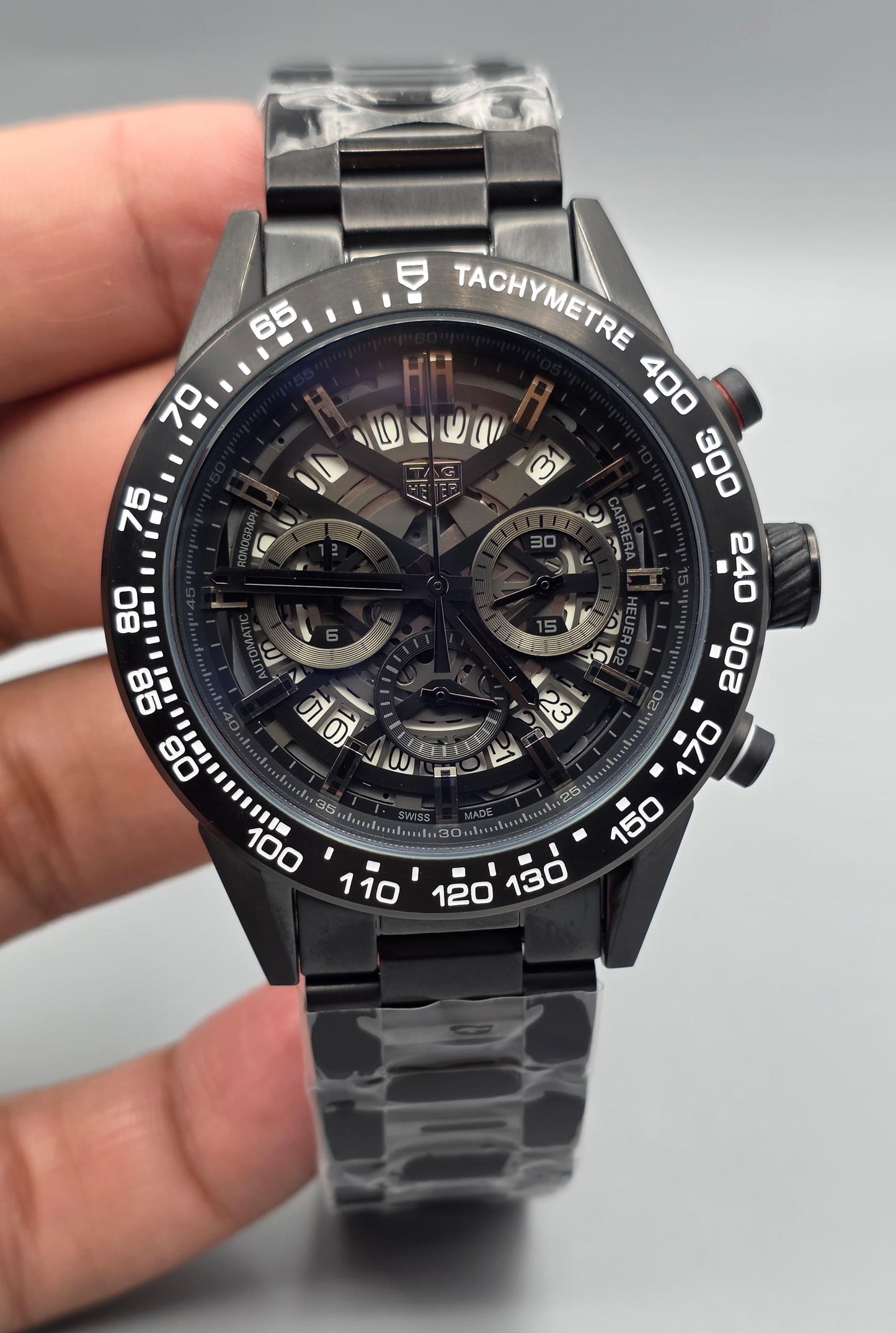 Luxury Sport Chronograph – Black Steel Edition